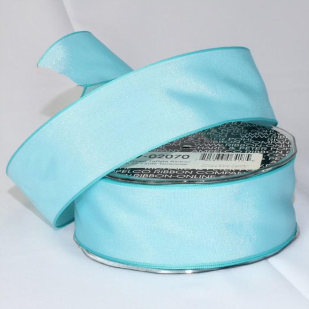The Ribbon People Turquoise Blue Solid Wired Craft Ribbon 1.5" x 27 Yards