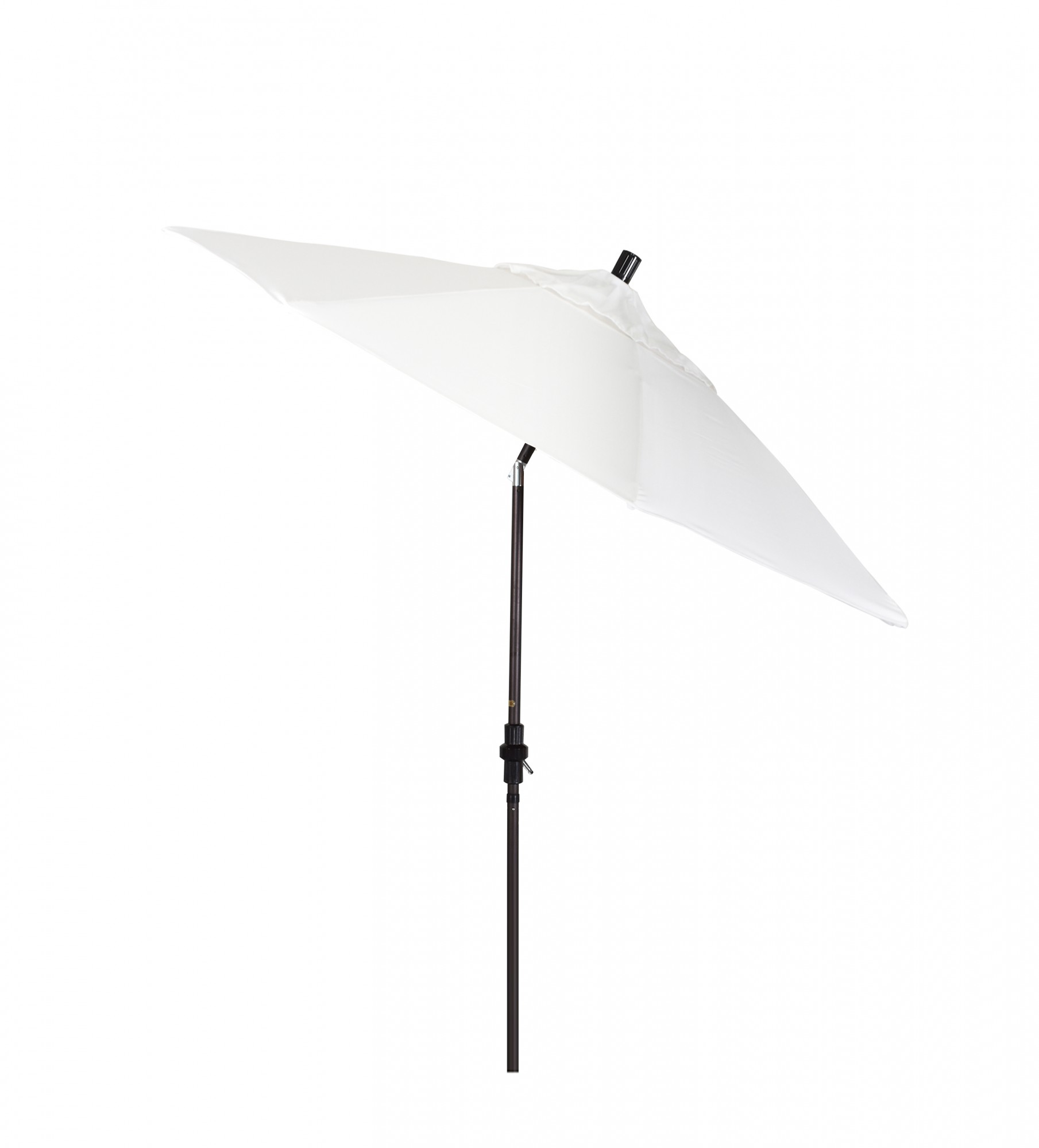 Outdoor Living and Style 9ft Outdoor Sun Master Series Patio Umbrella With Crank Lift and Collar Tilt System, White