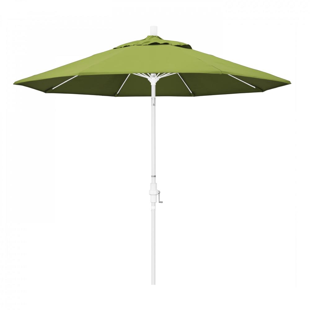 Outdoor Living and Style 9ft Outdoor Sun Master Series Patio Umbrella  With Crank Lift and Collar-Tilt System, Apple Green