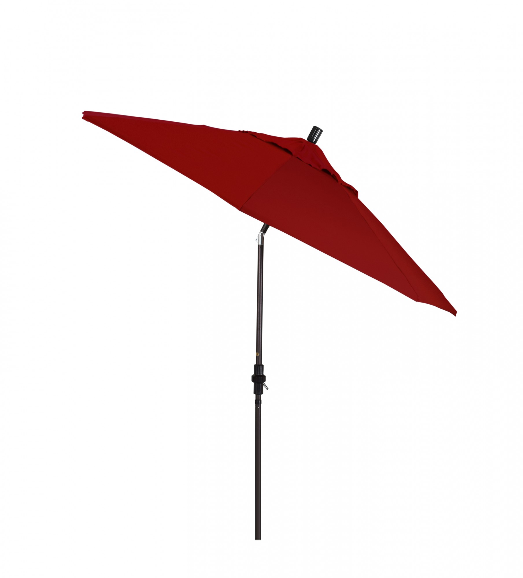 Outdoor Living and Style 9ft Outdoor Sun Master Series Patio Umbrella With Crank Lift and Collar Tilt System, Red