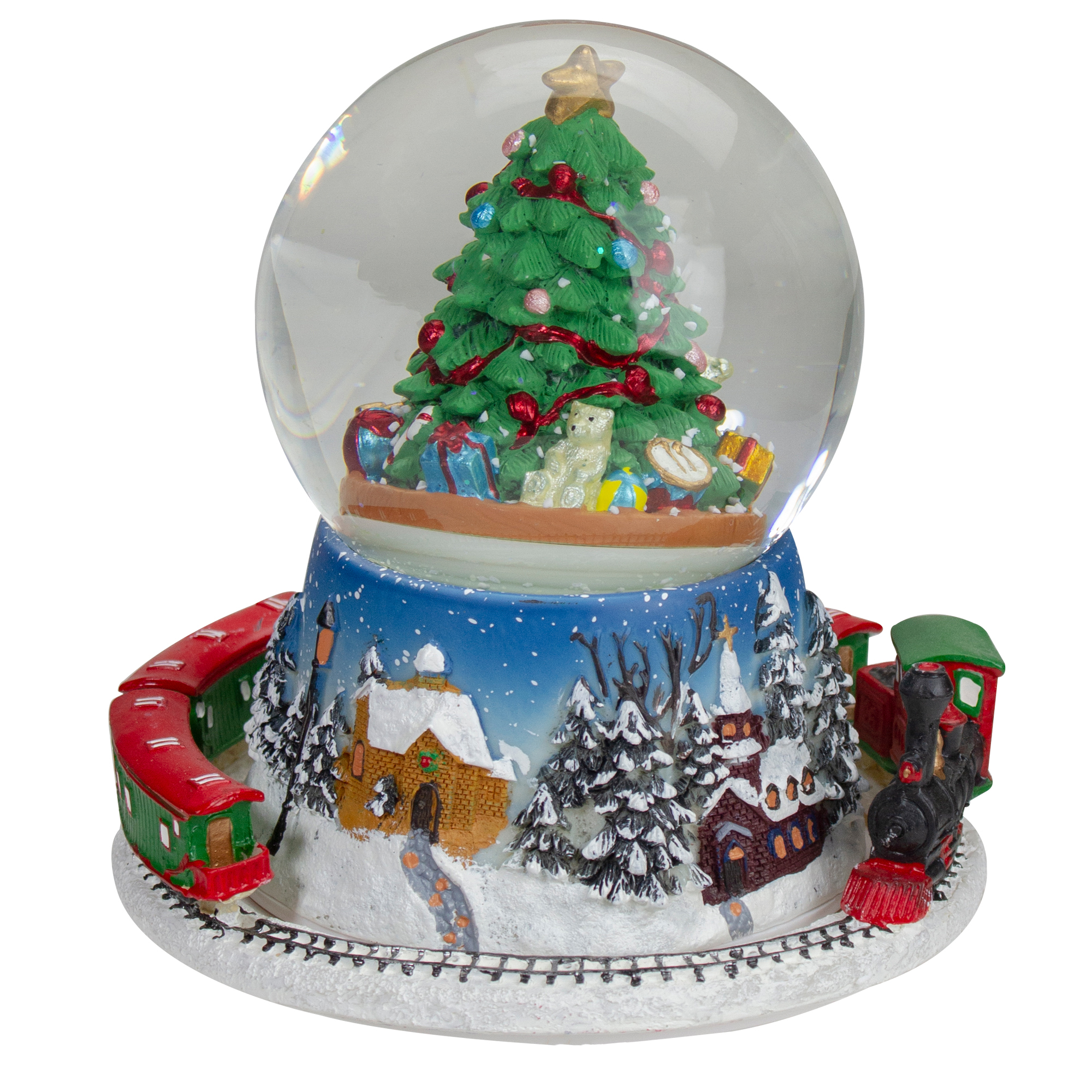 Kmart christmas shopping xmas jaclyn smith trees grandma expecting bigger section than way there little Northlight 7" Rotating Train And Christmas Tree Musical Animated Snow Globe