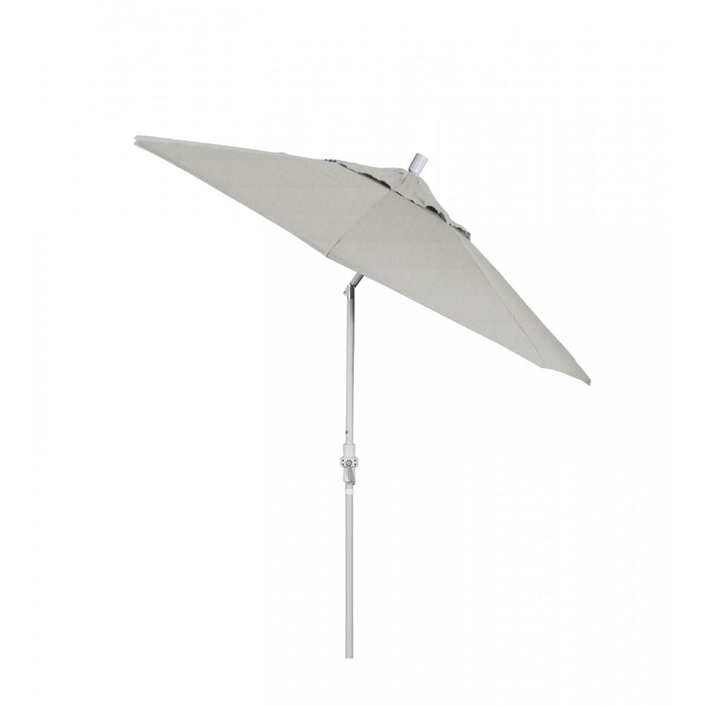 Outdoor Living and Style 9ft Outdoor Sun Master Series Patio Umbrella  With Crank Lift and Collar-Tilt System, Granite Gray