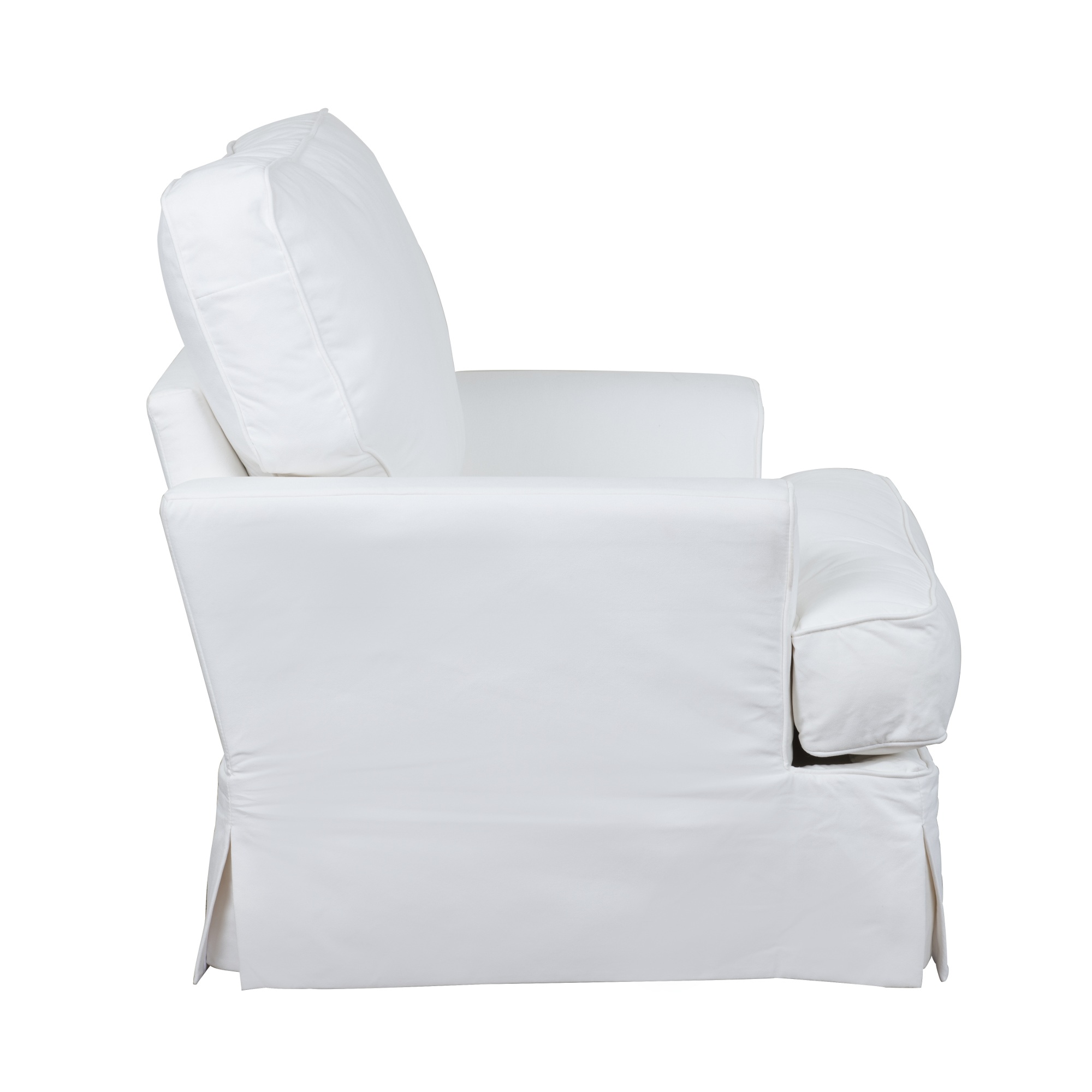 The Hamptons Collection 39" White Performance Fabric Slipcover Chair