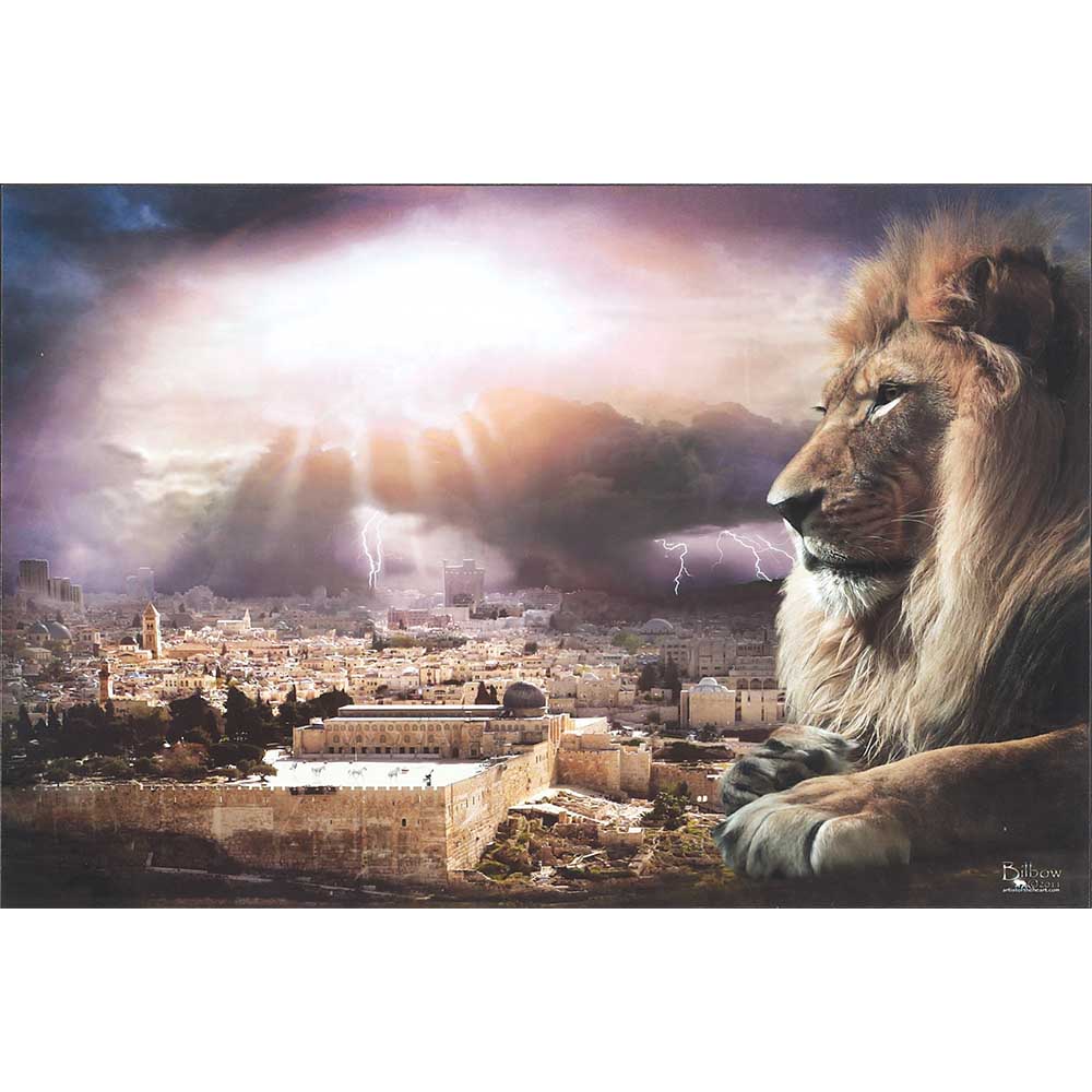 Contemporary Home Living Lion Printed Rectangular Wall Plaque - 24" - Brown and White