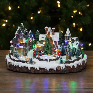 Animated Christmas Village Northlight 11 Lighted And Animated Christmas Village With A Moving Christmas Tree Animated Christmas Village Northlight 11 Lighted And Animated Christmas Village With A Moving Christmas Tree