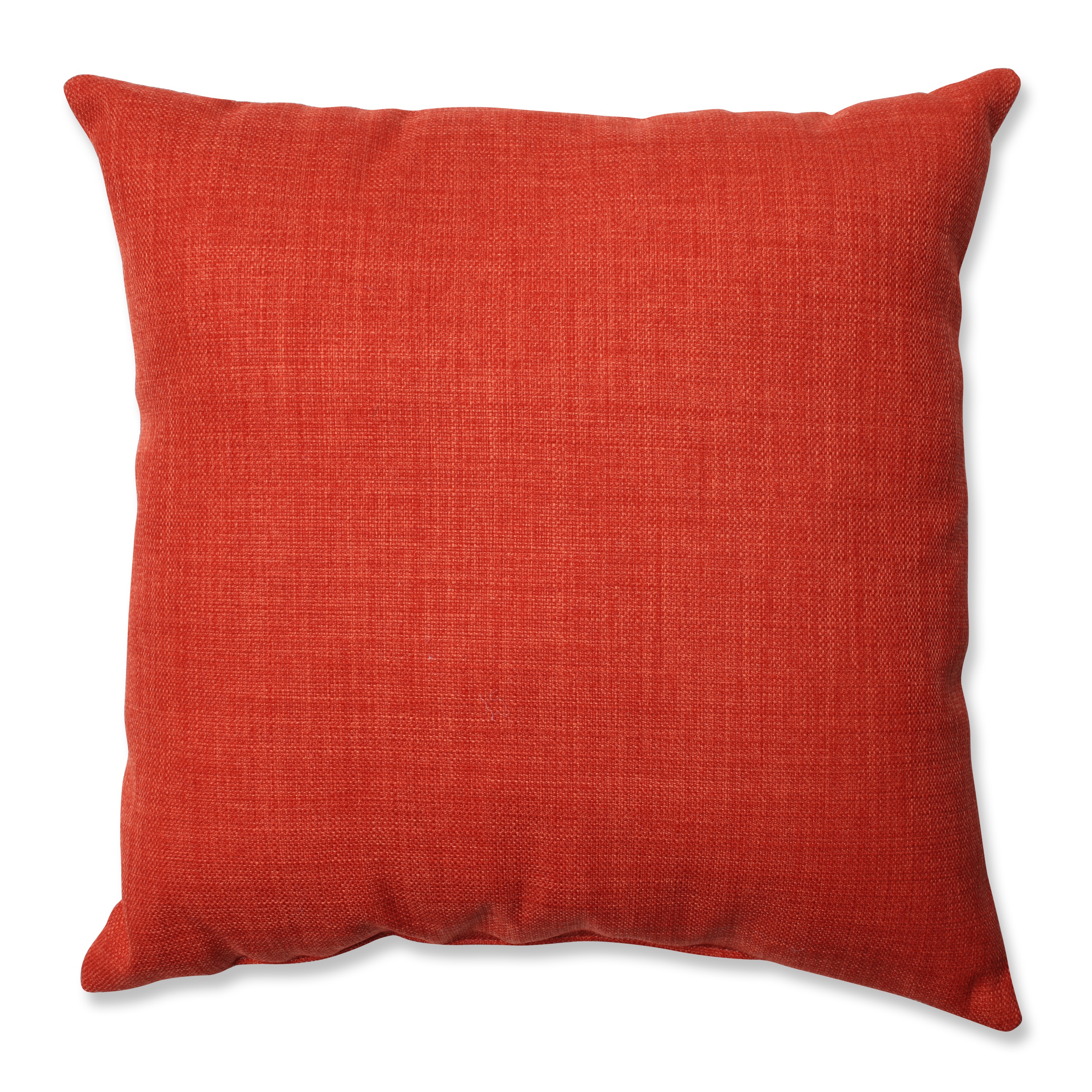 Pillow Perfect 16.5" Poppy Red Solid Square Contemporary Throw Pillow