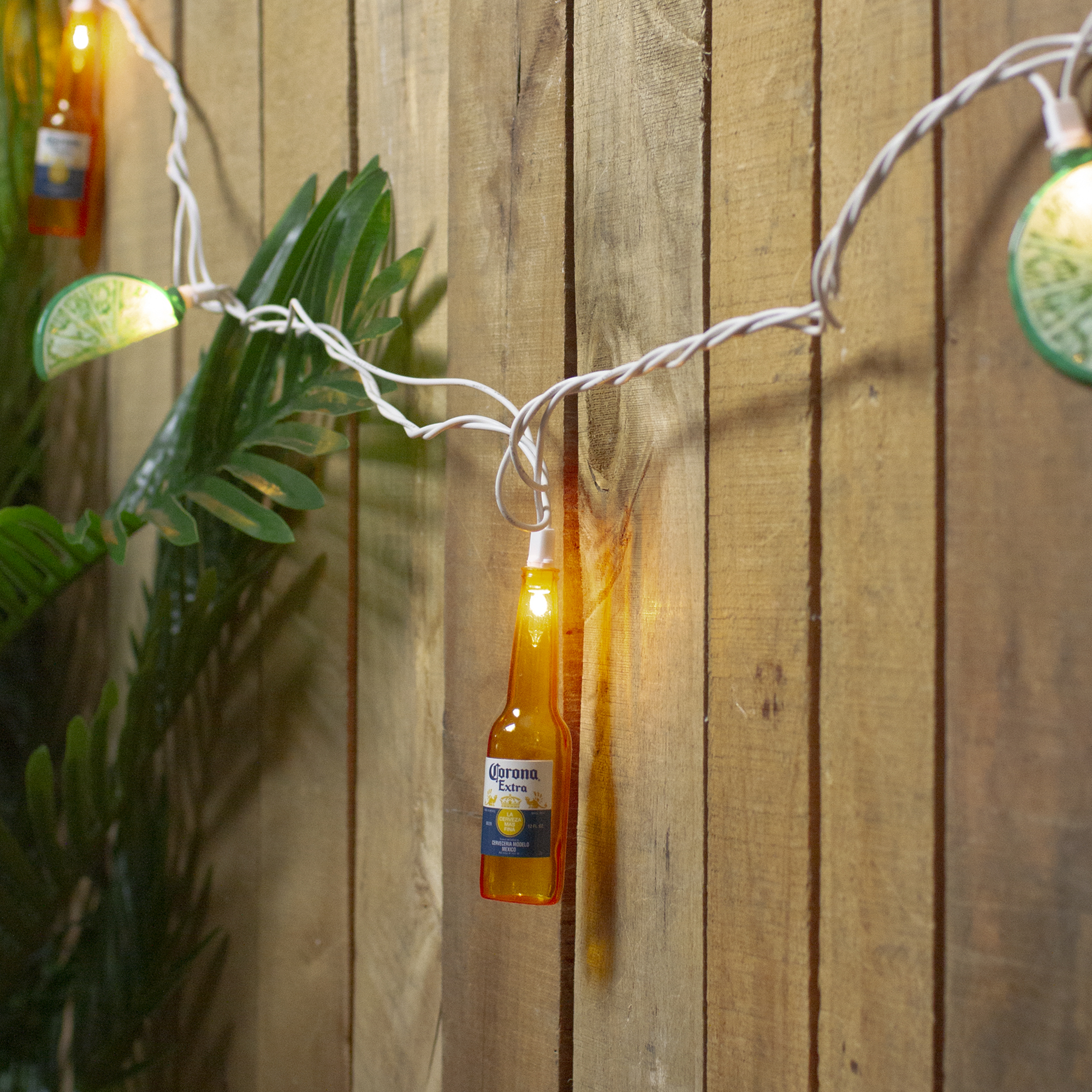 Northlight 10-Count Corona Extra Beer Bottle and Lime Summer Patio Lights - 9ft White Wire