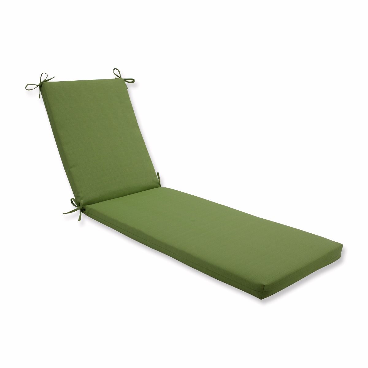 Pillow Perfect 80" Moss Green Solid Outdoor Patio Chaise Lounge Cushion with Ties