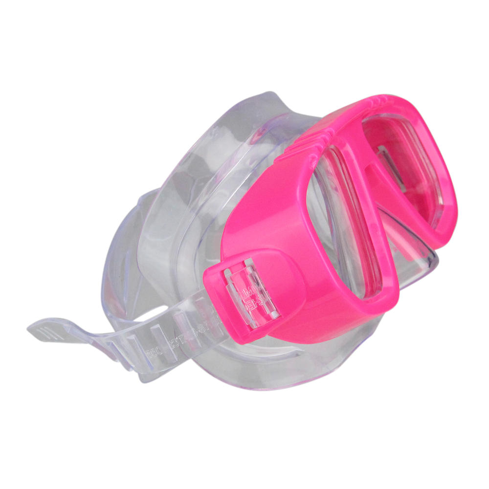 Swim Central 6.75" Vibrant Pink and Clear Newport Recreational Swim Mask for Children