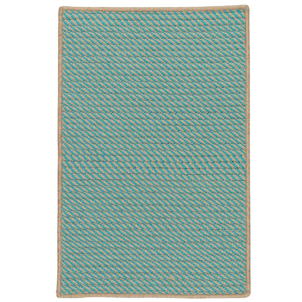 Colonial Mills 8' Blue and Beige Square Area Throw Rug