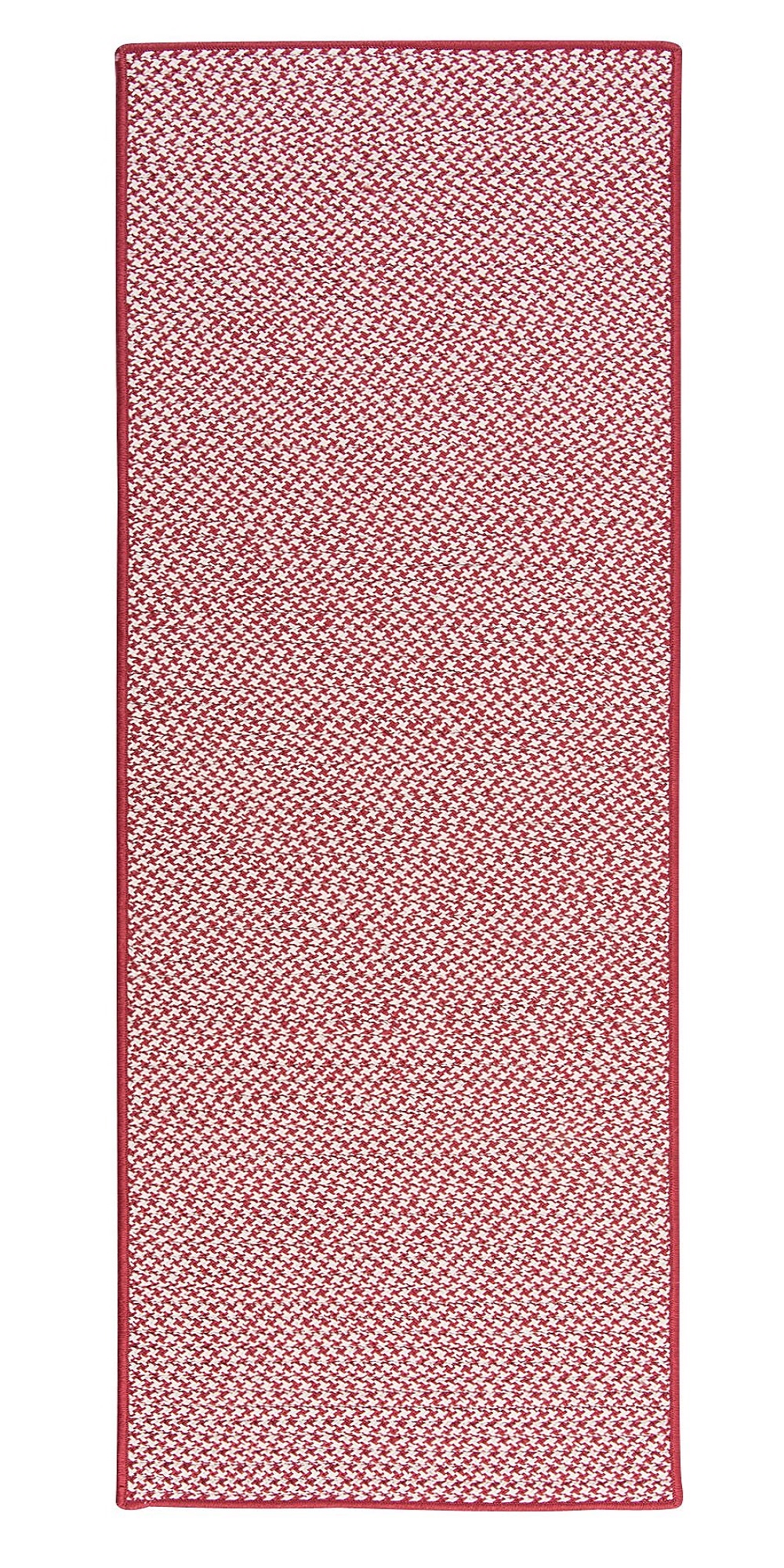 Colonial Mills 2.5' x 7' Red and White Reversible Rectangular Handcrafted Runner Rug