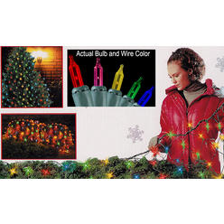 CC Christmas Decor 4' x 6' Multi-Color Mini Twinkling Net Style 150 Christmas Lights - Green Wire