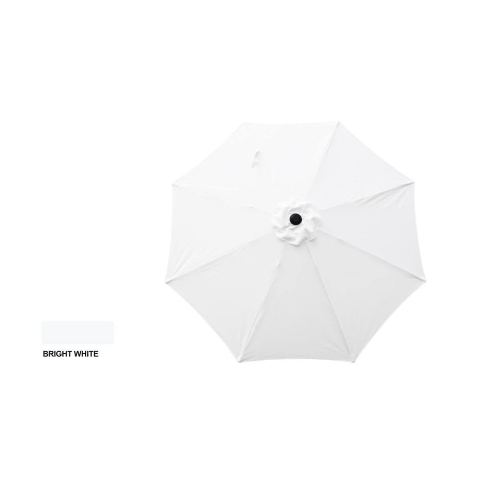 Outdoor Living and Style 106.25" White Aluminum Market Patio Umbrella