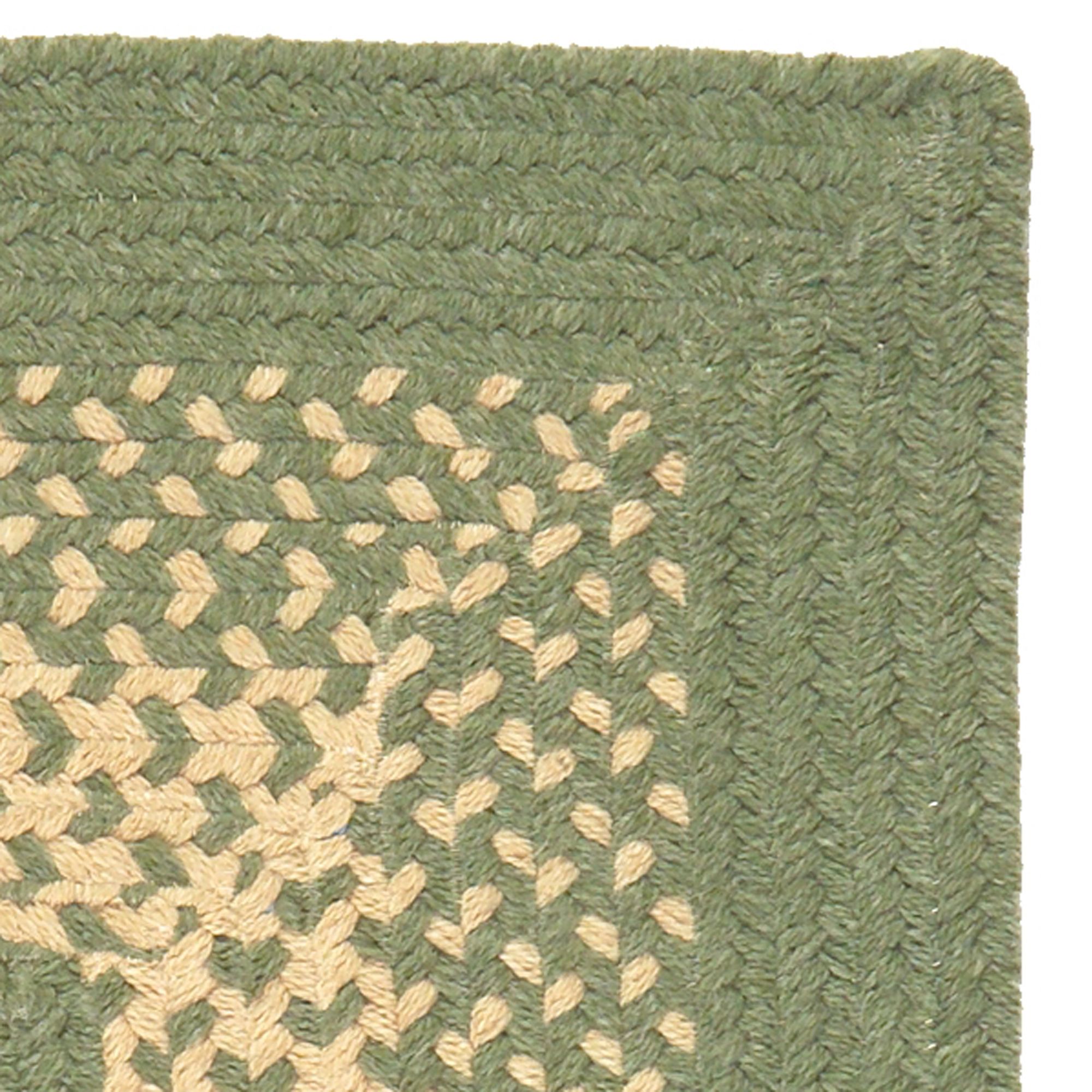 Colonial Mills 11' x 11' Green and Beige All Purpose Handcrafted Reversible Square Area Throw Rug