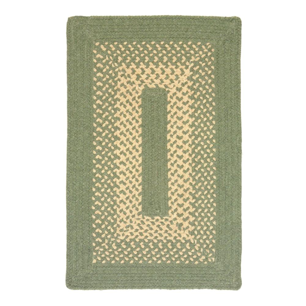Colonial Mills 11' x 11' Green and Beige All Purpose Handcrafted Reversible Square Area Throw Rug