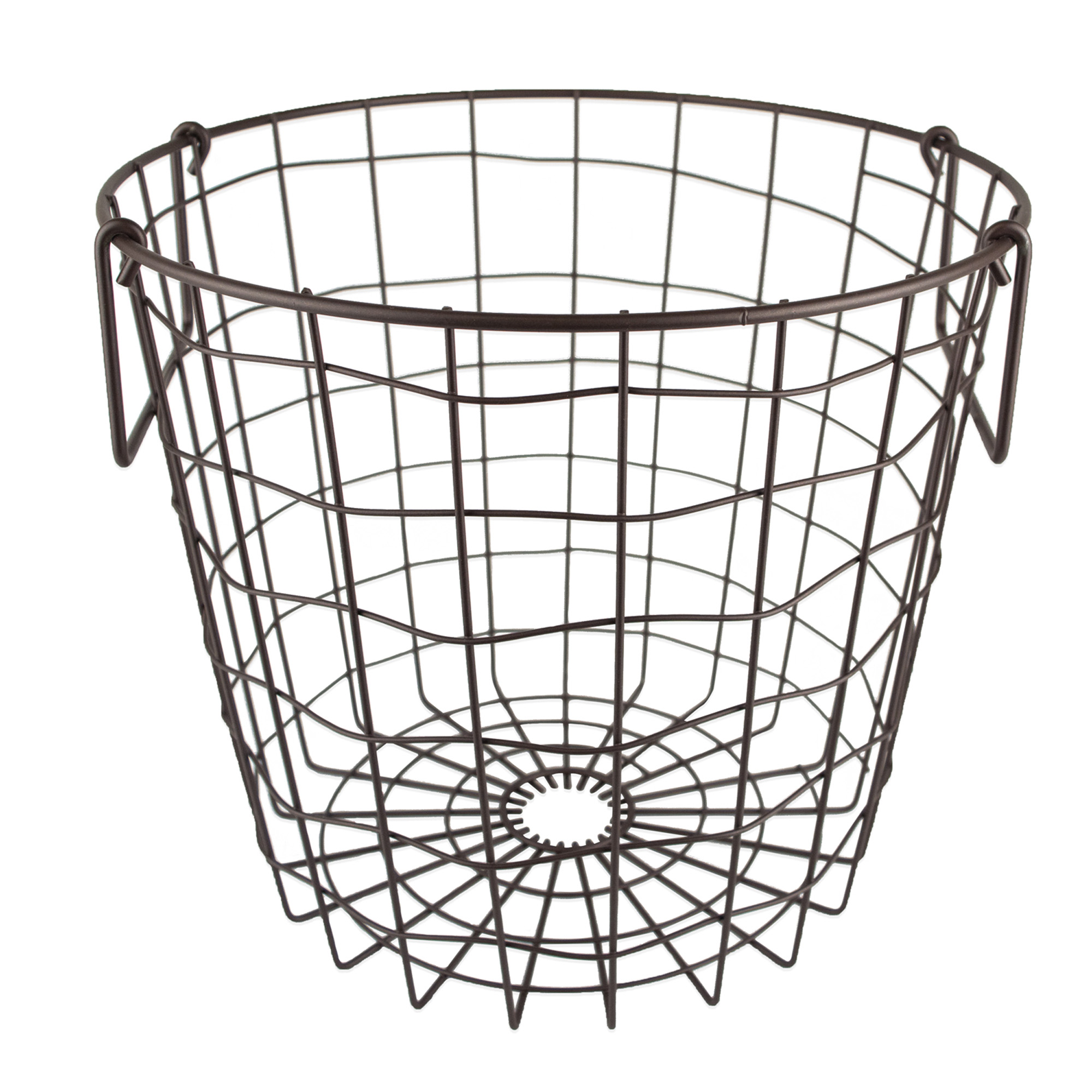Contemporary Home Living 12" Bronze Contemporary Small Round Metal Basket