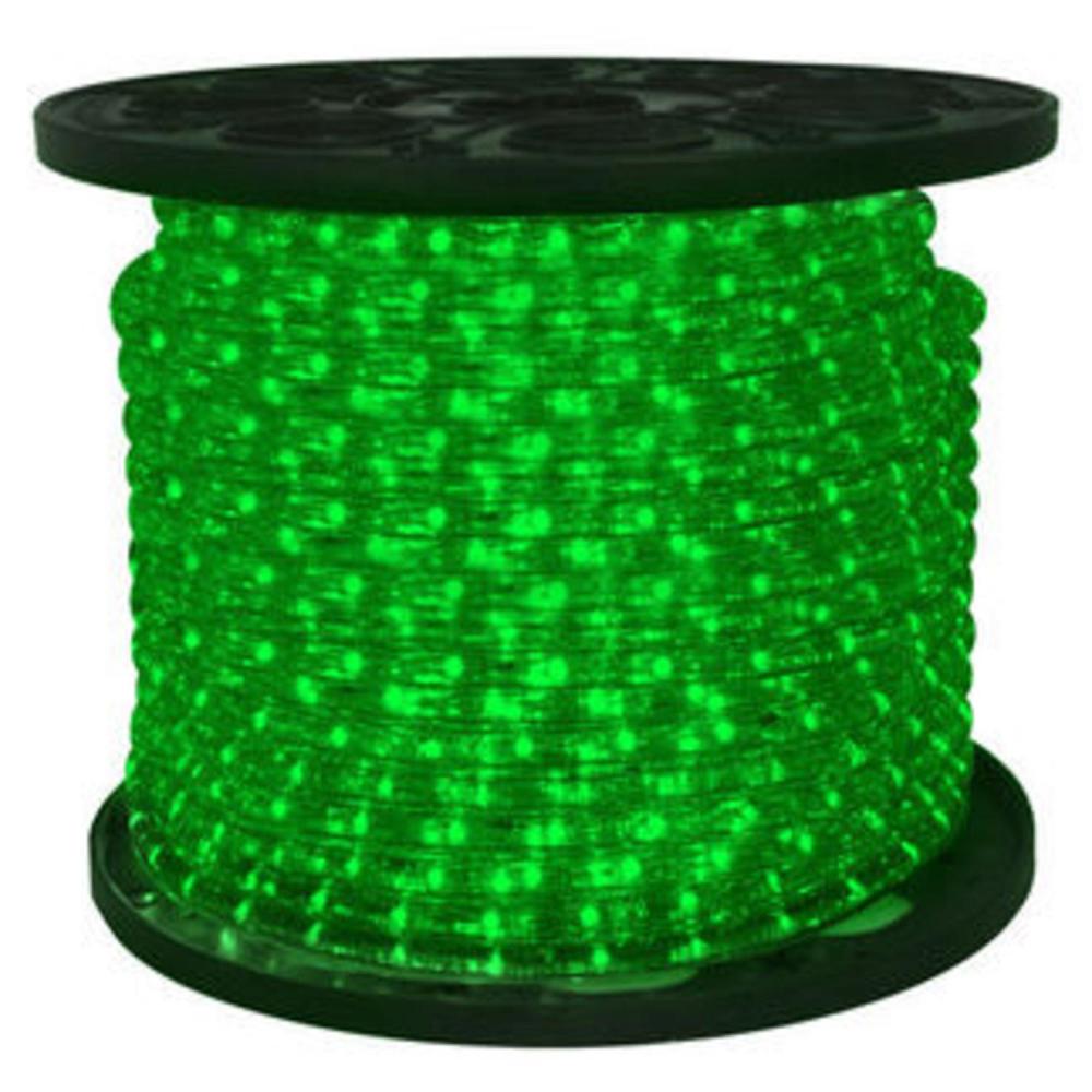 Northlight Commercial Grade LED Christmas Rope Lights on a Spool - Green - 288' - White Wire