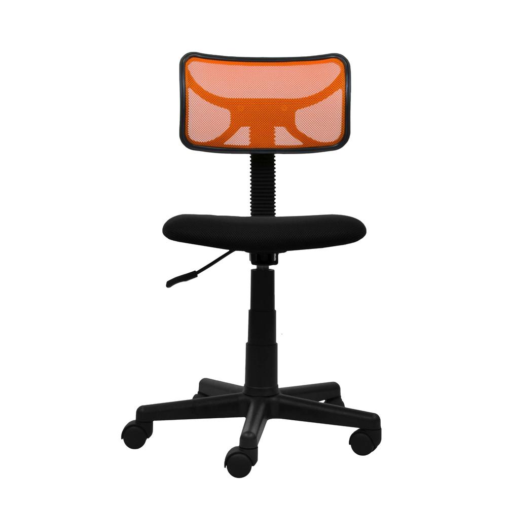Techni Office Solutions 28" Orange and Black Contemporary Student Mesh Task Office Chair
