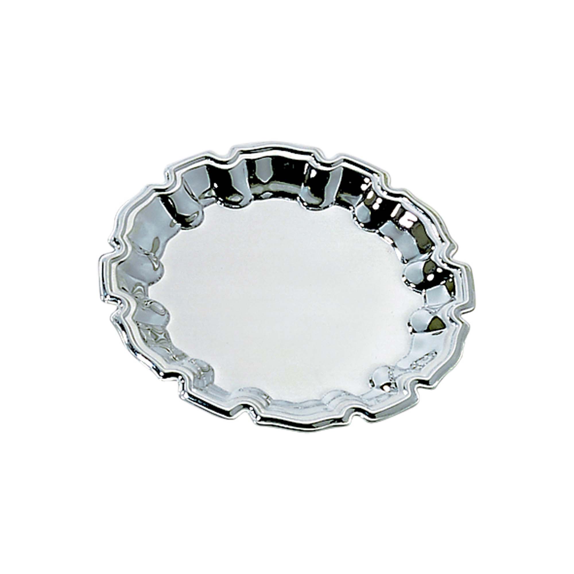Contemporary Home Living 12" Silver Round Stainless Steel Tray
