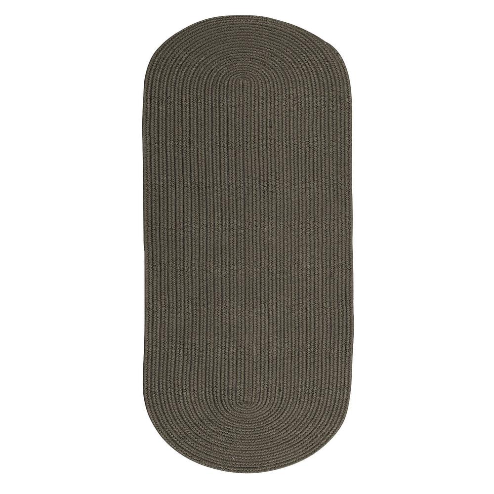 Colonial Mills 2.25' x 5' Pebble Gray Reversible Oval Area Throw Rug