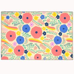 Homefires Rugs 1.6' x 2.5' Hippie Chic Pink and Blue Colorful Buds Rectangular Area Throw Rug