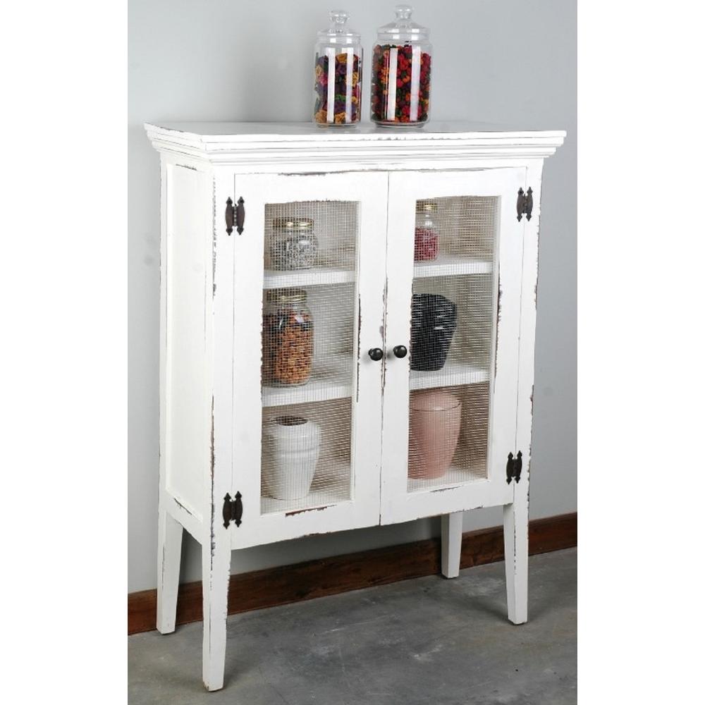 The Hamptons Collection 48" Antique White Sunset Tradinmg 2 Wire Door Cottage-Country Cabinet