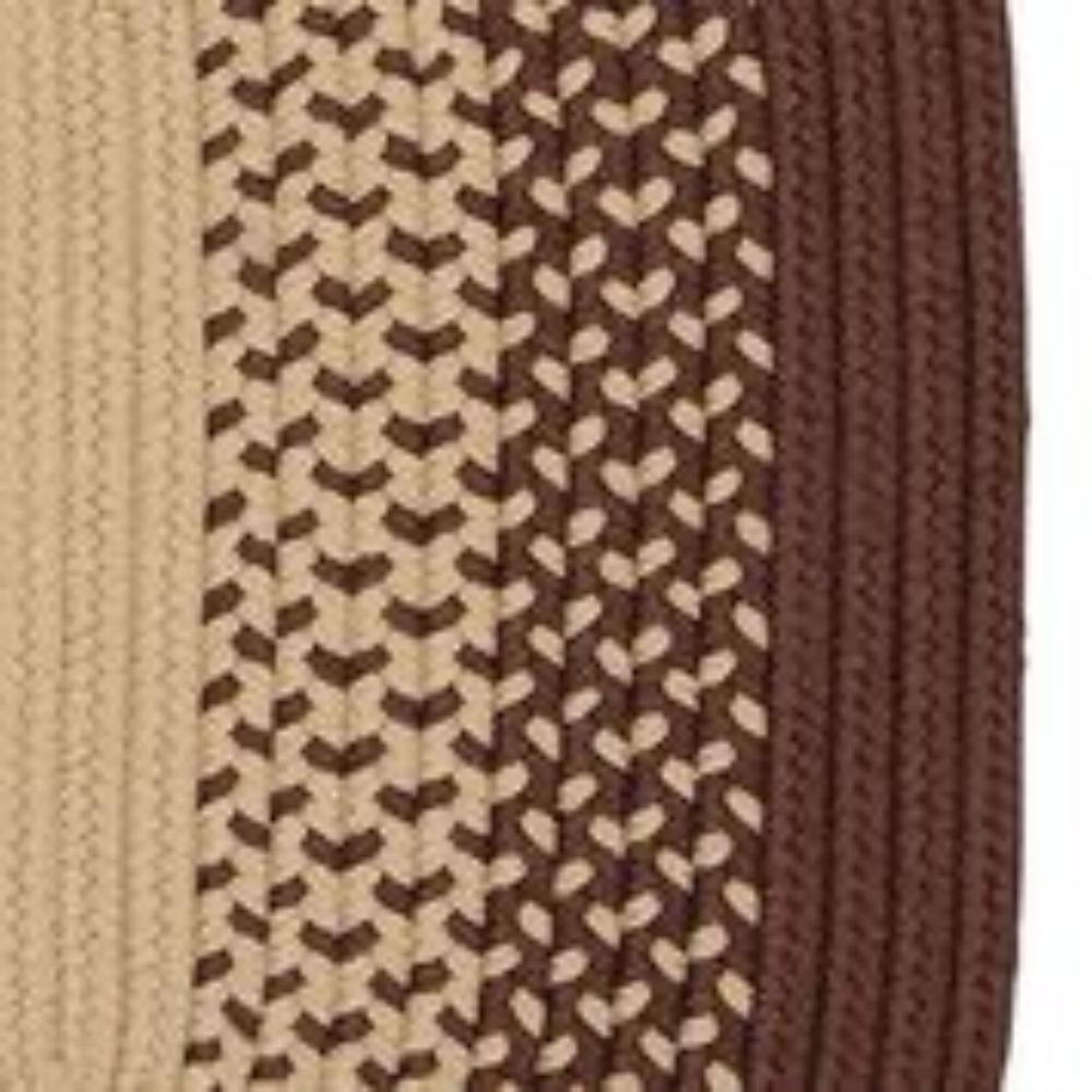 Colonial Mills 11' Brown and Beige All Purpose Handcrafted Reversible Round Outdoor Area Throw Rug