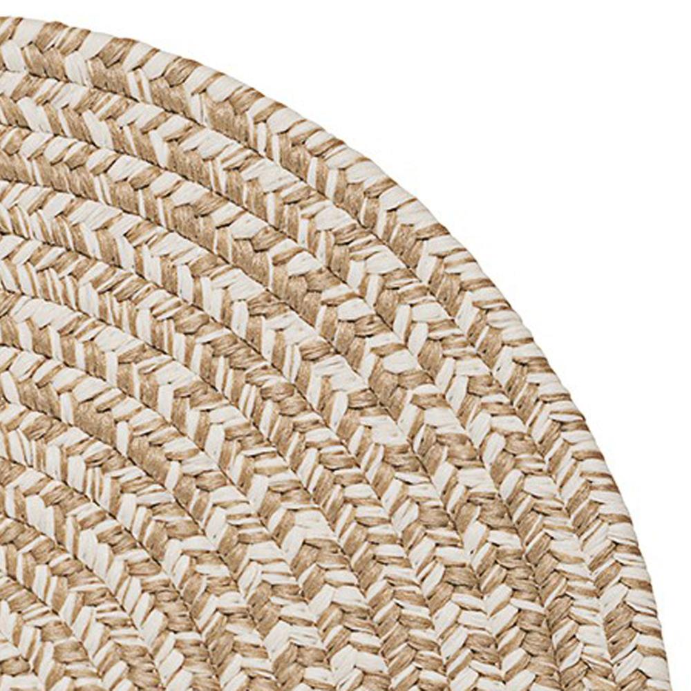 Colonial Mills 8' x 10' Light Brown and White All Purpose Handcrafted Reversible Oval Outdoor Area Throw Rug
