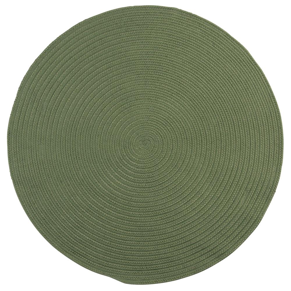 Colonial Mills 11' Moss Green Handcrafted Reversible Round Outdoor Area Throw Rug