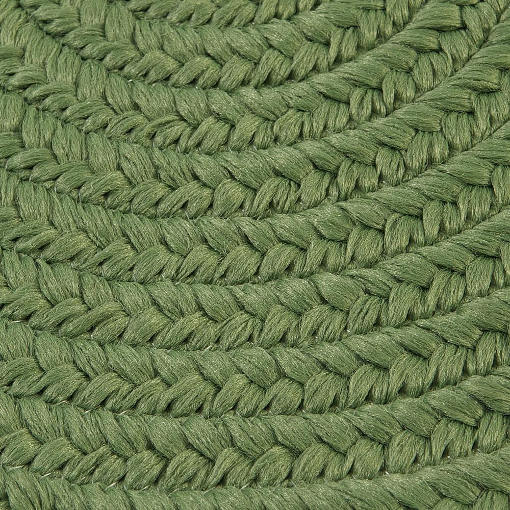 Colonial Mills 12' x 15' Moss Green All Purpose Handcrafted Reversible Oval Outdoor Area Throw Rug