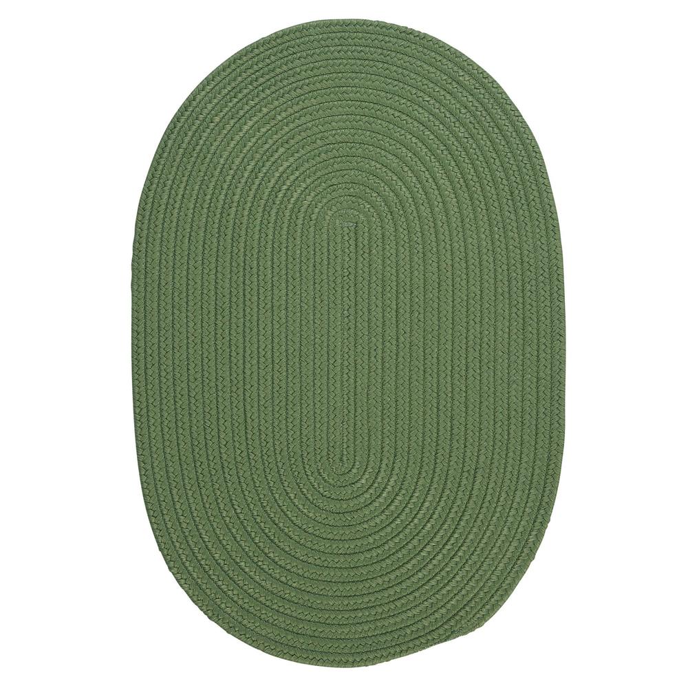 Colonial Mills 12' x 15' Moss Green All Purpose Handcrafted Reversible Oval Outdoor Area Throw Rug