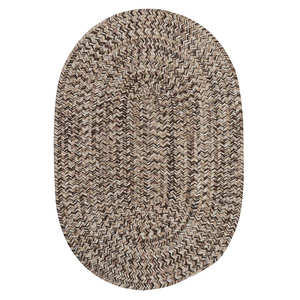 Colonial Mills 6' x 8' Cedar Brown All Purpose Handcrafted Reversible Oval Outdoor Area Throw Rug