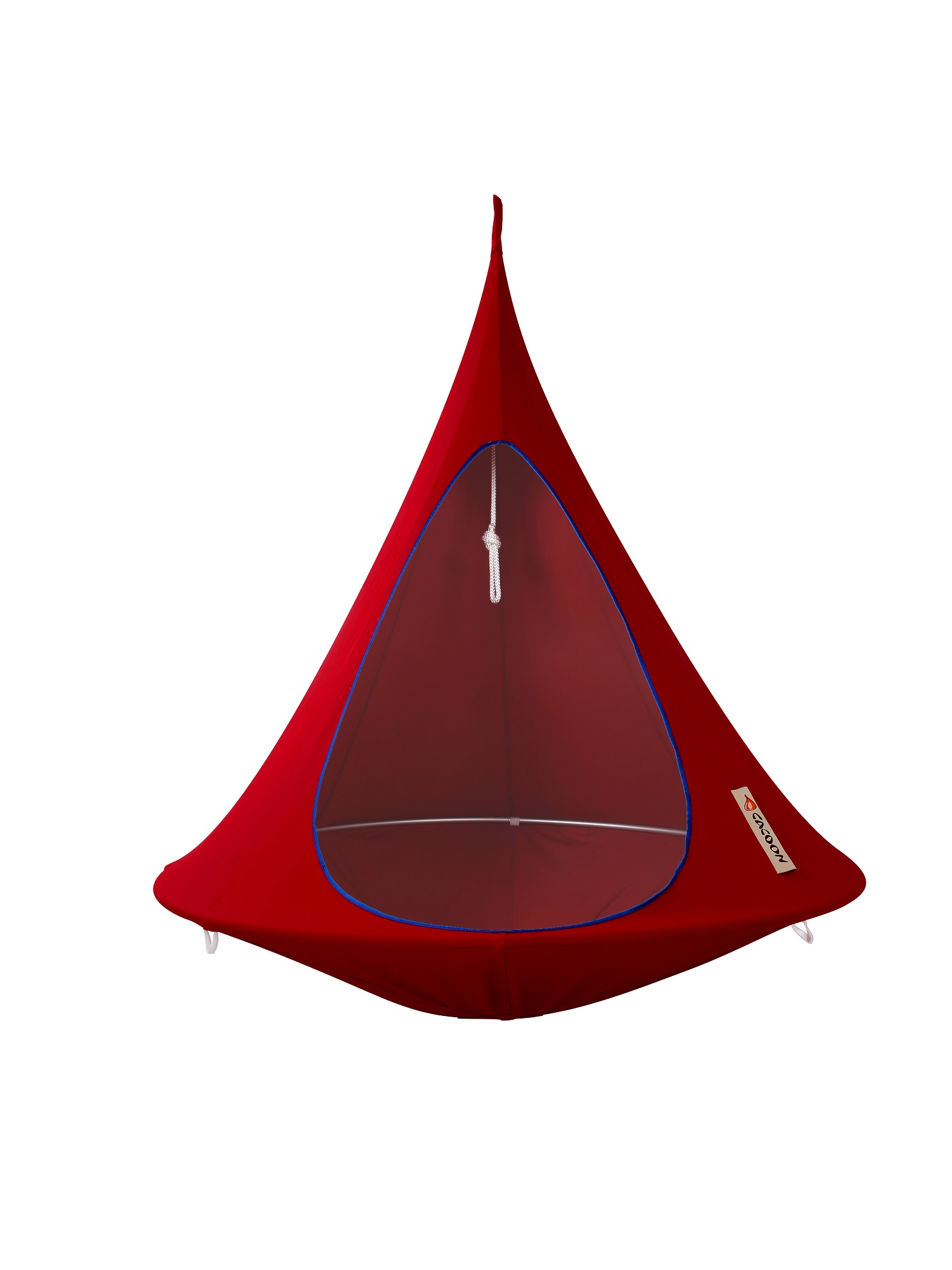 The Hamptons Collection 60” Red Heavy Duty Hanging Cacoon Chair with Hanging Hardware