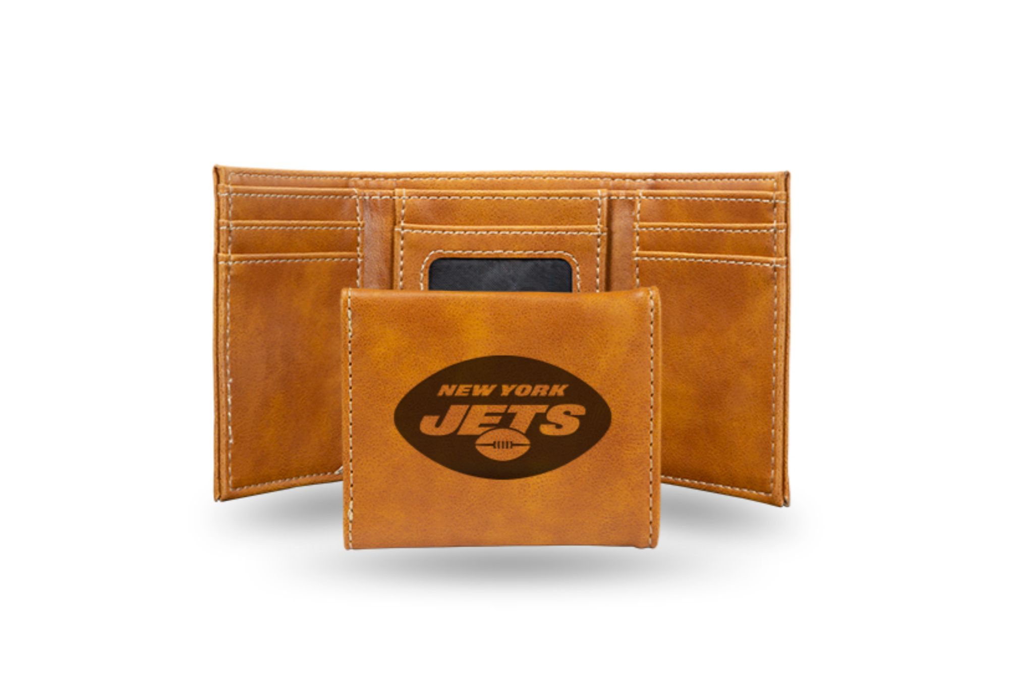 Rico 4" Brown NFL New York Jets Trifold Wallet