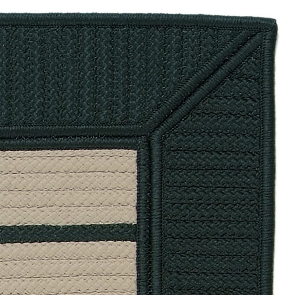 Colonial Mills 7' x 7' Pine Green and Beige All Purpose Handcrafted Reversible Square Outdoor Area Throw Rug