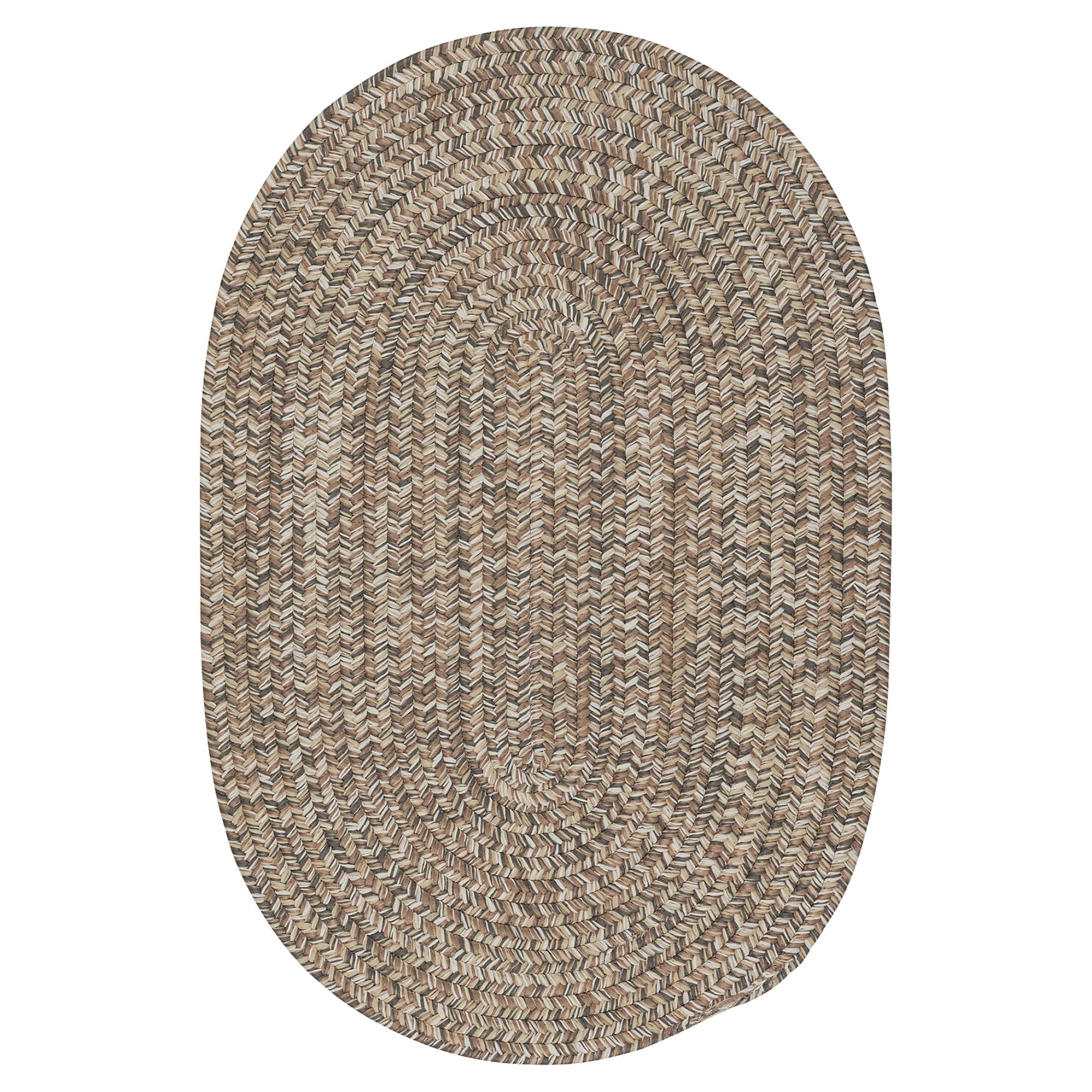 Colonial Mills 9' x 12' Storm Gray All Purpose Handcrafted Reversible Oval Outdoor Area Throw Rug