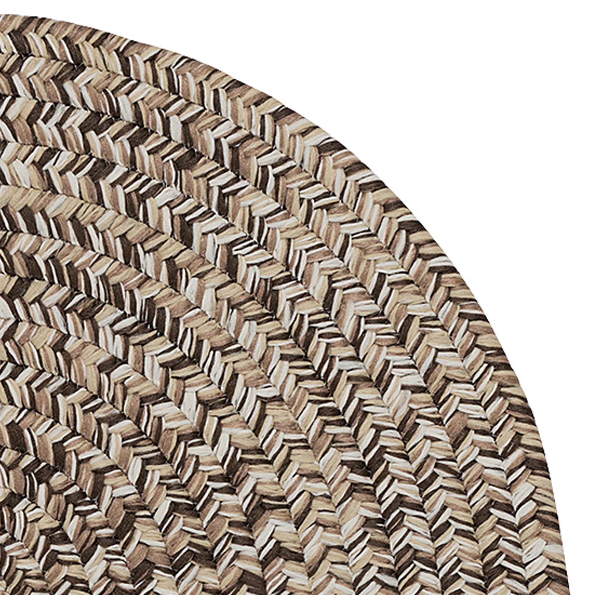 Colonial Mills 7' x 9' Cedar Brown All Purpose Handcrafted Reversible Oval Outdoor Area Throw Rug