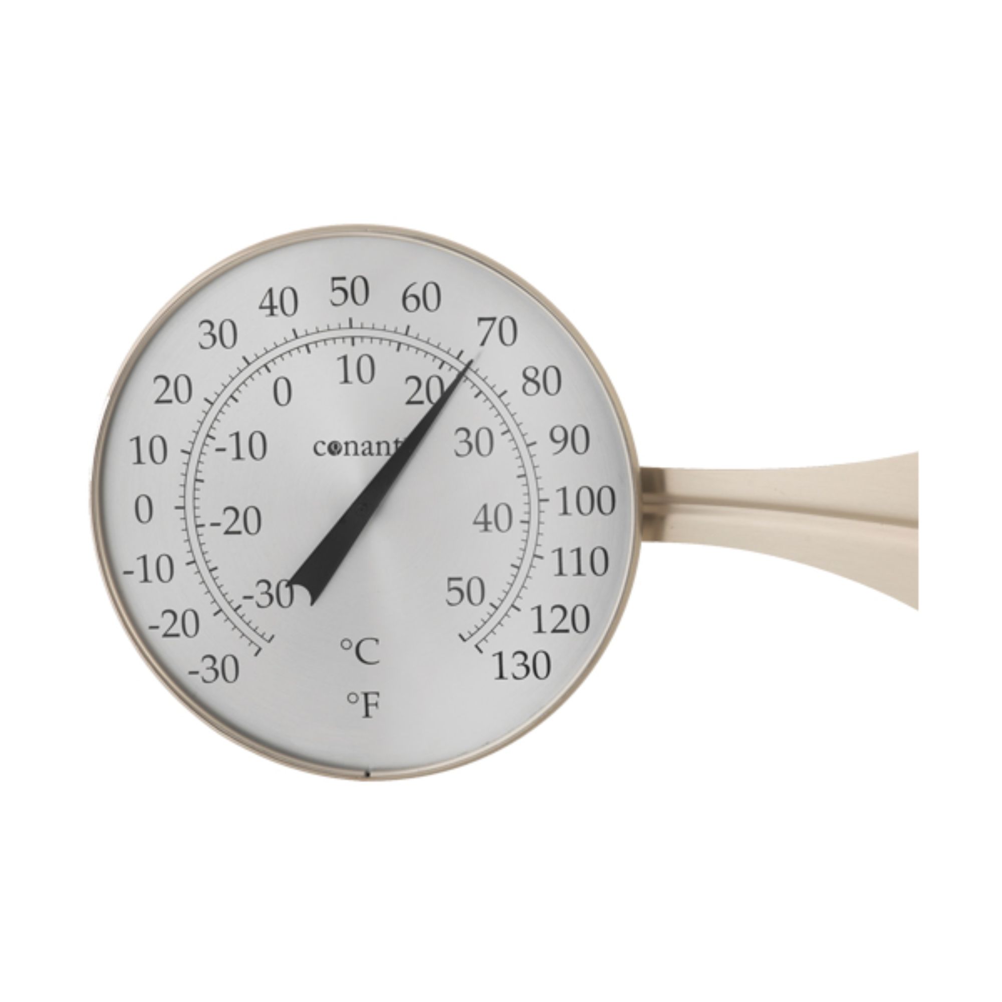 Outdoor Living and Style 15" Beige and White Round Dial Thermometer with Scales