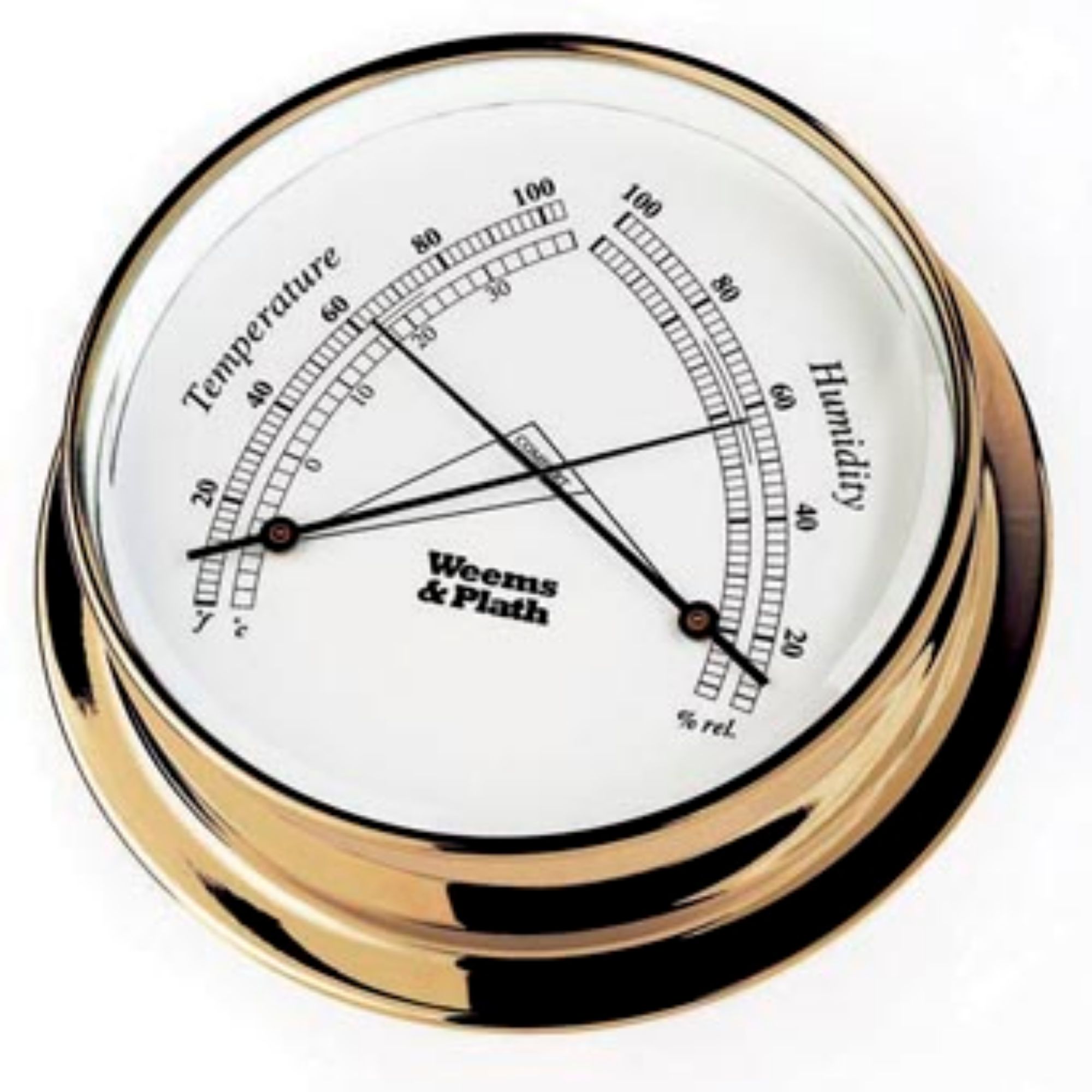 Outdoor Living and Style 6" Gold and White Adjustable Weatherproof Round Comfortmeter