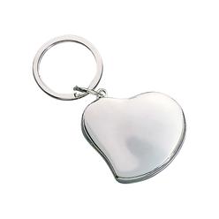 Contemporary Home Living Creative Gifts 003230 3.5 x 2 in. Nickel Plated Heart Locket Key Chain - Silver