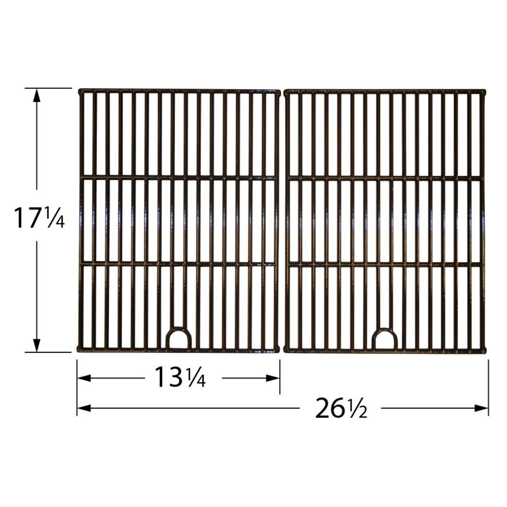 Contemporary Home Living 2pc Gloss Cast Iron Cooking Grid for Charbroil and Kenmore Gas Grills 26.5"