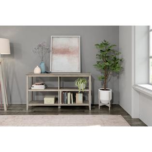 Contemporary Home Living 54" Washed Gray Solid 2-Tier Low Horizontal