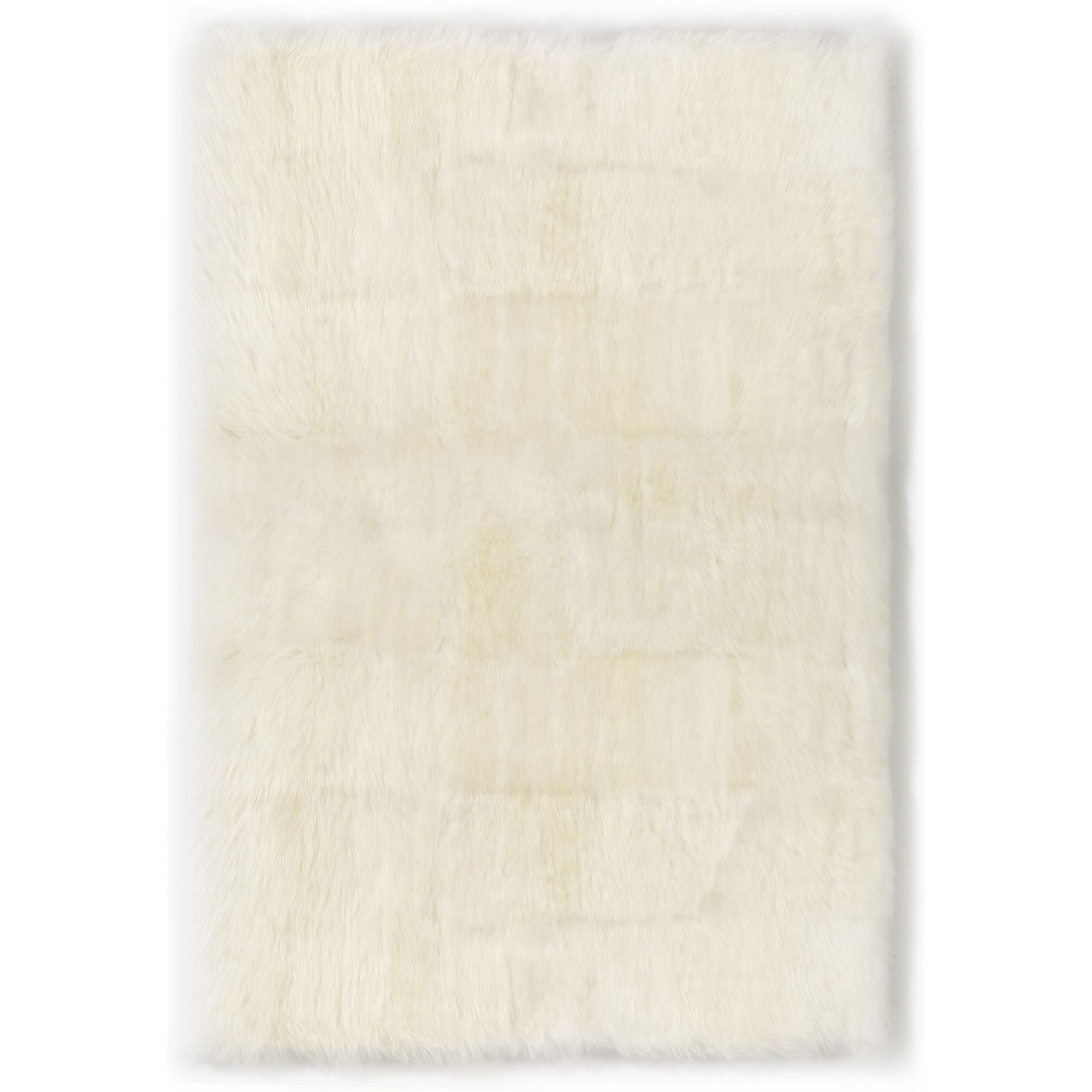 Ivory Soft Sheep Skin, Ivory Area Rug 5×8