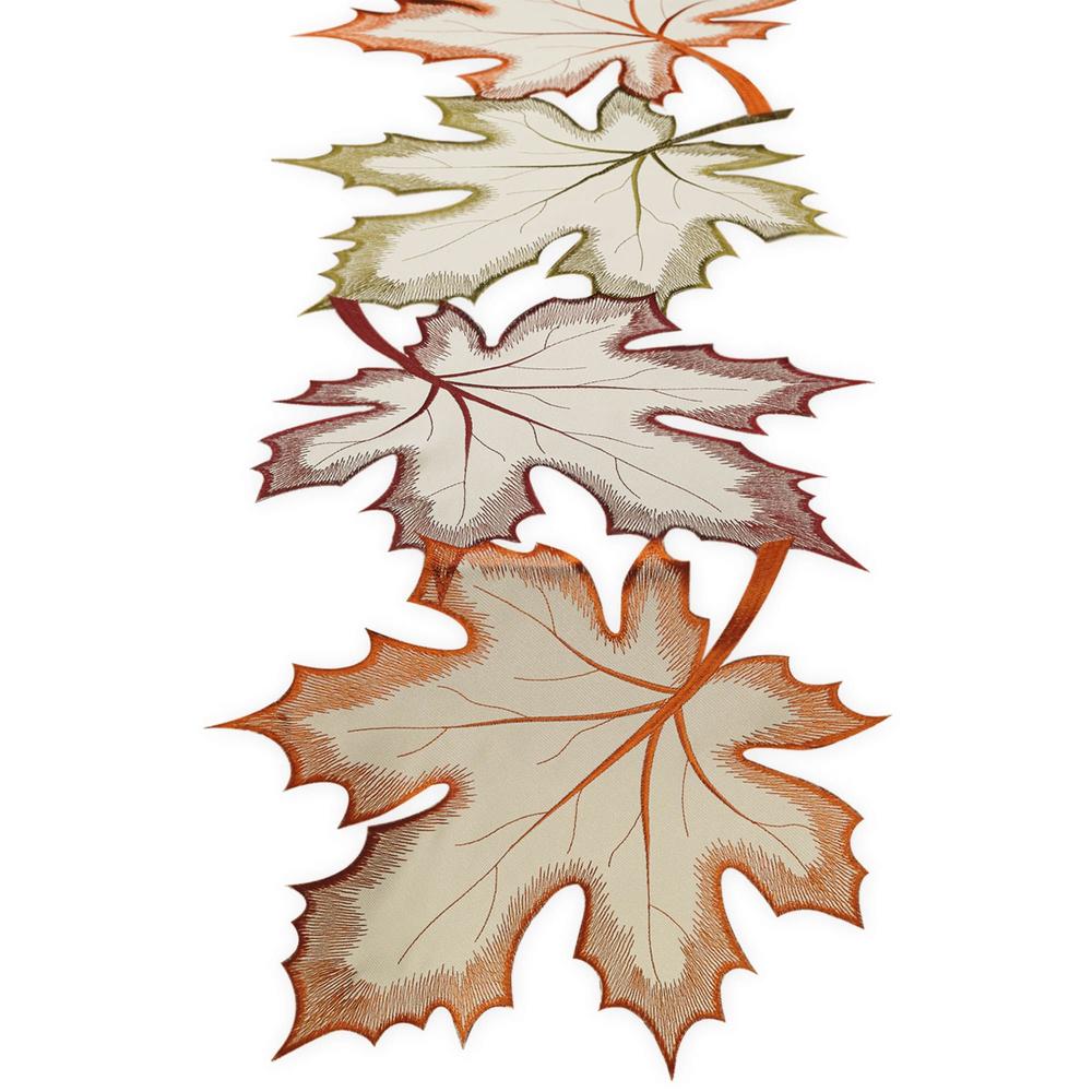 Contemporary Home Living 60" Maple Leaves Printed Fall Harvest Table Runner