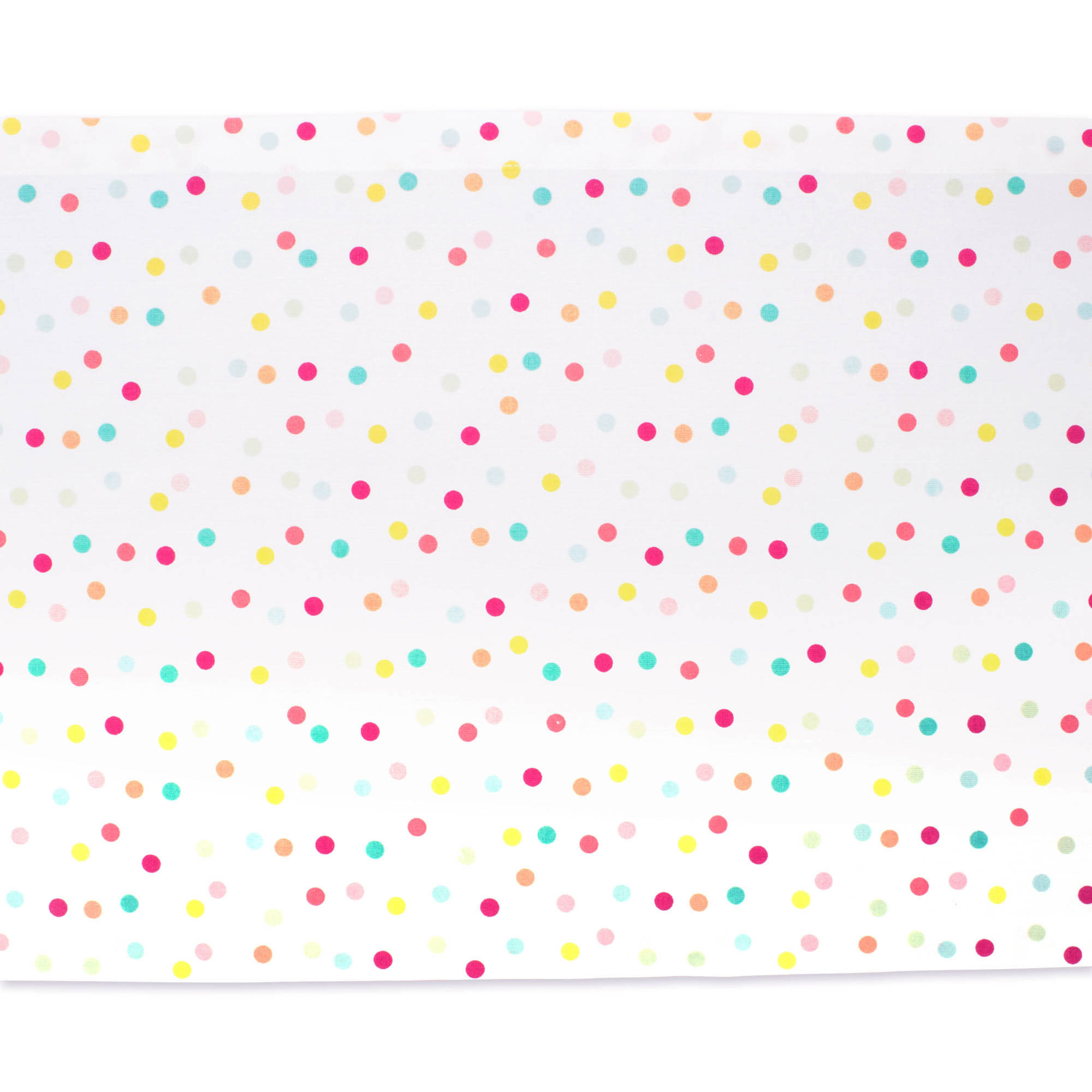 Contemporary Home Living 108" White and Pink Multi Polka Dots Printed Rectangular Table Runner