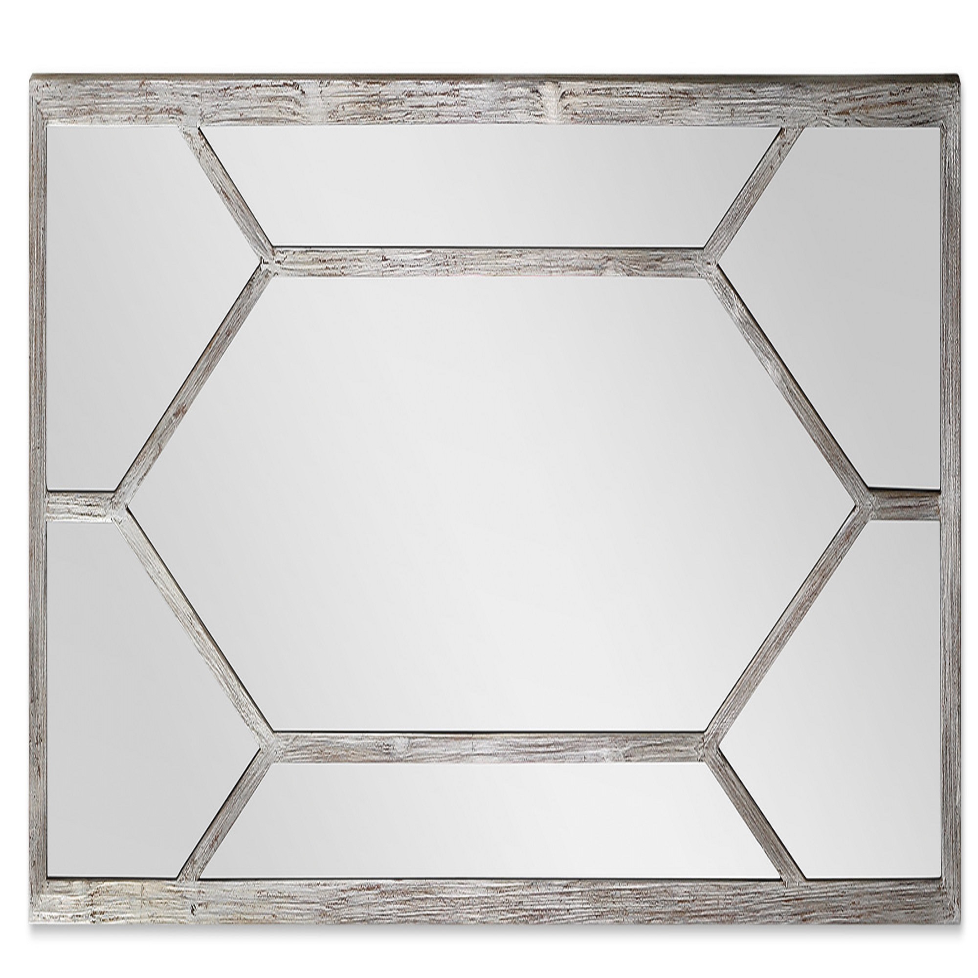 Diva At Home 6 5 Oversized Distressed Silver Leaf Wood Framed Rectangular Wall Mirror Diva At Home 6 5 Oversized Distressed, Oversized Rectangular Wall Mirrors