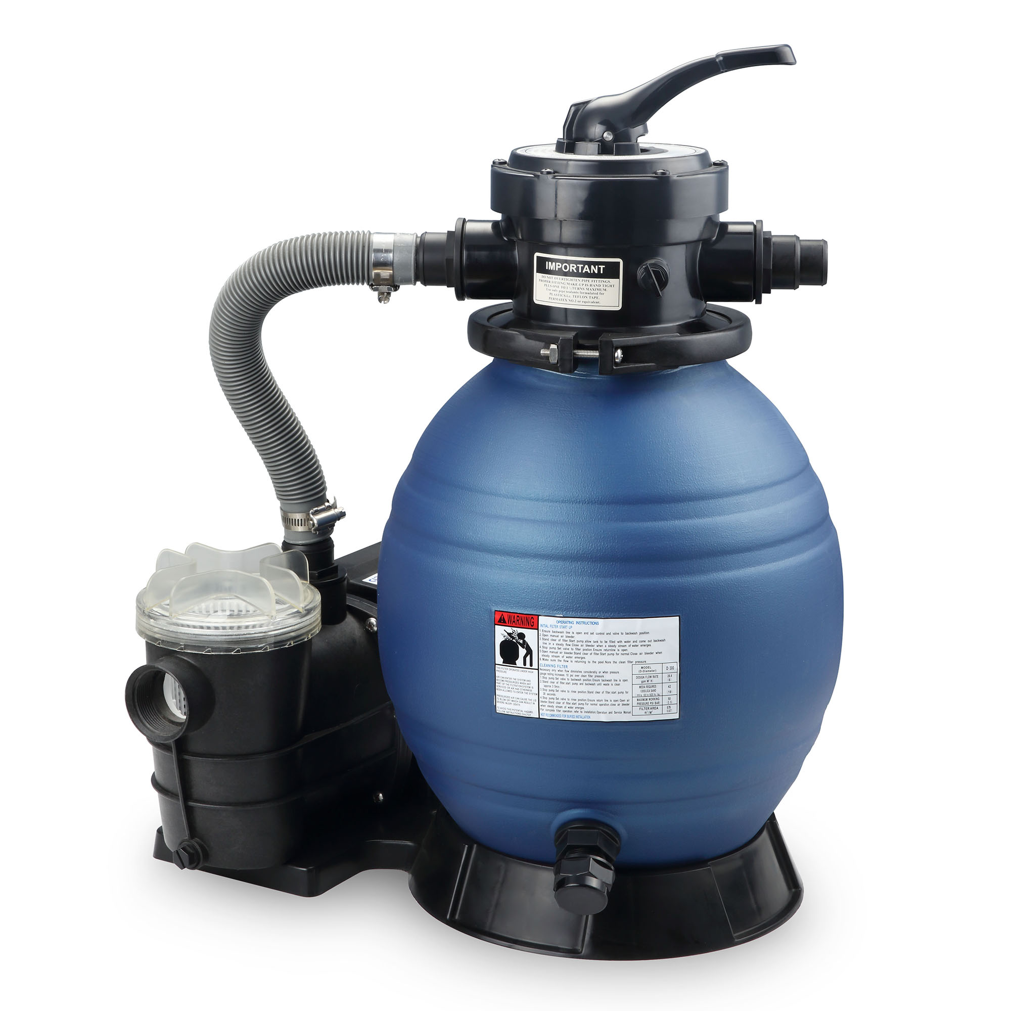 Northlight 12-Inch Above Ground Swimming Pool Sand Filter System with 0.35 HP Pump