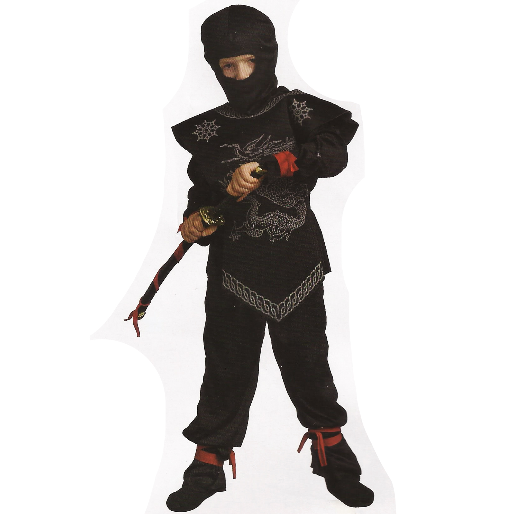 Northlight Black and Gray Ninja Boys Children's Halloween Costume - Large 7-9