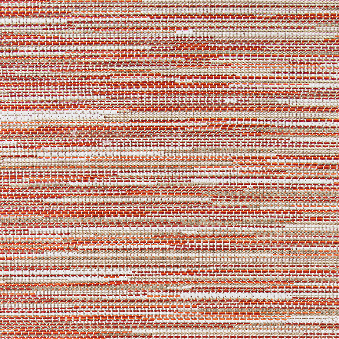 Couristan 2.25' x 11.75' Red and Beige Striped Rectangular Outdoor Area Throw Rug Runner