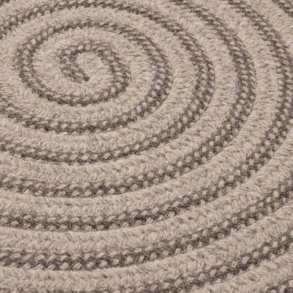 Colonial Mills 10' Shadow Gray Round Braided Area Throw Rug